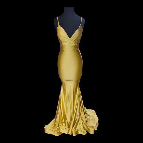 Jessica Angel Dresses & Skirts - Jessica Angel Satin Jersey Stretch Mermaid Dress